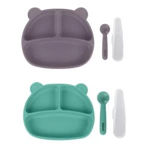 베베락 유아 토핑 이유식 준비물 흡착 실리콘 식판