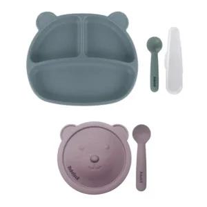 베베락 유아 이유식 실리콘 식판 간식볼 선물 세트