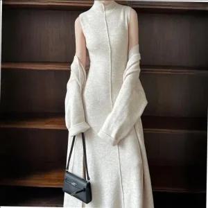 투피스 반목 롱슬리브 3color 니트