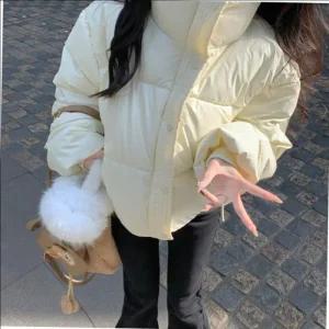 패딩 쇼 무광 가죽점퍼 레더 크롭 하이넥