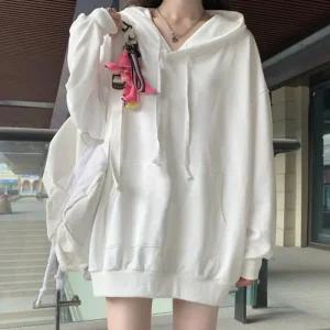 얇은 후드티 롱 LOTO-28 간절기 오버핏