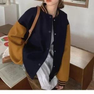 여성 여성 2컬러점퍼 야구점퍼 야구점퍼 기모 겨울점퍼 2컬러