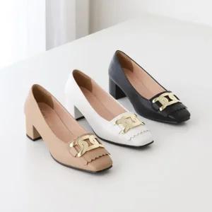 슬링백힐 토오픈 구두 샌들 미들힐 메리제인 키높이