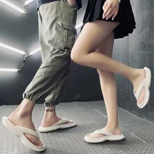 여성 쿠션 통굽조리 웨지 윙 데일리 EVA 슬리퍼 쪼리