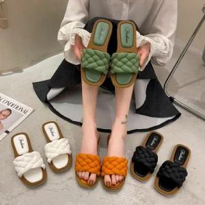 젤리꼬임슬리퍼 신발 푹신한 발편한슬리퍼 푹신쪼리 회사슬리퍼 샌들