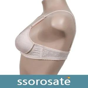 메쉬 SN2002-0118 노와이어 은은한 인견브라 A컵 플라워패턴