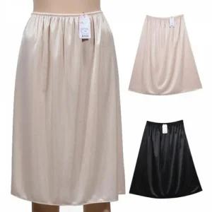 여성 롱속치마 베이직 (뵈뵈)새틴질감 무지