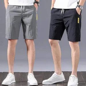 남자반바지 여름 통기성 쿨 허리밴딩 바스락 팬츠 5부