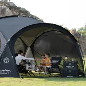 야외텐트(블랙)(가림막포함) 8-10인용 돔쉘터