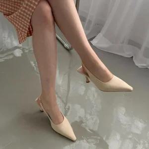 베이직 슬링백 하이힐 펌프스 여성신발 샌들 웨지힐