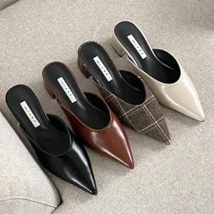 여자구두 베이직 메리제인 키높이 미들힐 샌들 구두