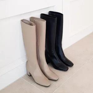 봄여자신발 힐 봄부츠 로우힐 발목구두 여성화 겨울