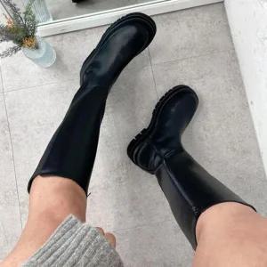 봄부츠 로우힐 부티 발목부츠 힐 통굽 봄구두 미들힐