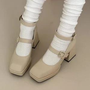 정장구두 웨지힐 메리제인 슬링백 여성화 하이힐