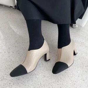 웨지힐 펌프스 미들힐 메리제인 토오픈 여성신발