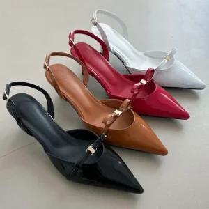 웨지힐 펌프스 정장구두 하이힐 슬링백힐 베이직