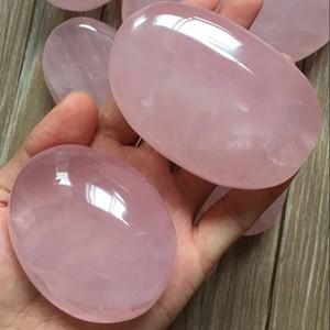 천연 분말 크리스탈 원석 미네랄 핑크 로즈 쿼츠 손잡이 조각 에너지 컬렉션 레이키 치유 영적 놀이