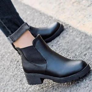 여성 캐주얼 통굽 키높이 패션 부츠 구두 가을 겨울