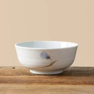 이천도자기 식기 청꽃고백자 대접 그릇 14cm 트 도자