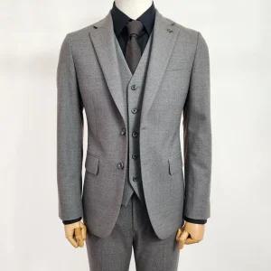 [파렌하이트]프리미엄 플란넬라 싱글 수트 베이지멜란지_J32FL