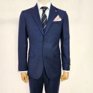 [파렌하이트]프리미엄 이태리수입 마이크로 플란넬라 싱글 정장 블루멜란