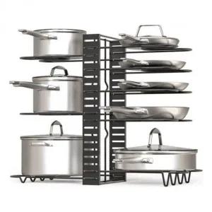 주방 싱크 수납 선반 냄비 뚜껑 거치대 8단 양면 후라이팬 정리대