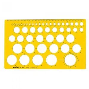 코링 템플렛 NO.105F 중형원형 제도용품 코링템플렛K8406 산키스타템플