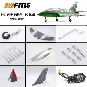 FMS 64mm Futura EDF JET Rc 비행기 조종석 랜딩 기어 동체 메인 윙 스티커 플랫 테일 수직 예비 부품