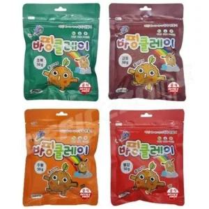 컬러 바핑 클레이 50g 지퍼 찰흙 점토 촉감놀이 지퍼