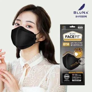 [블루나]페이스핏 KF94 마스크 대형 블랙 30매