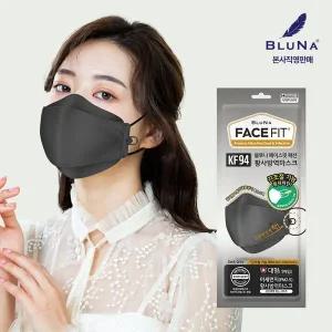 [블루나]페이스핏 KF94 마스크 대형 진한회색 30매