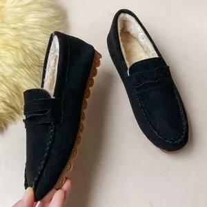 겨울 캐주얼 털모카신 방한 플랫 따듯한 여성 (WFJSM21)