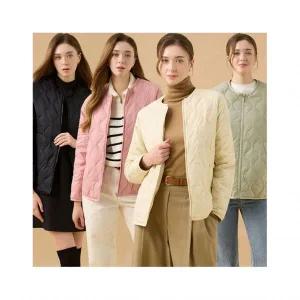 리베레츠 여성 물결 퀼팅 구스점퍼