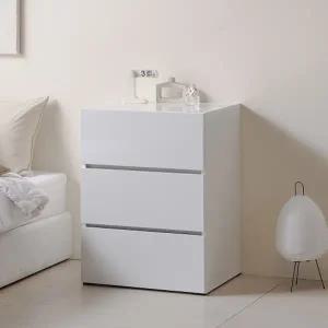 [히트가구] L3142 화이트 3단 서랍장 800 1color (착불)