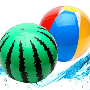 수박비치볼 색동비치볼 (오색비치볼 비치공 탱탱볼 해변 물놀이 공놀이 사은품 판촉물)