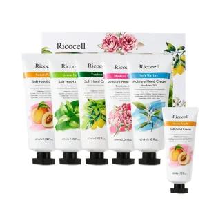 리코셀 고보습 퍼퓸 핸드크림 60ml 5개 /시어버터20% 함유/단상자포함