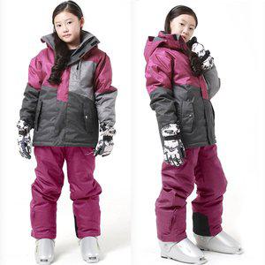 [안체스]와이키 완전방수 아동 주니어 스키복 보드복 상하세트 버간디