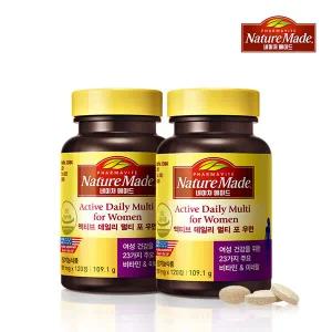 [네이처메이드] 액티브 데일리 멀티 포 우먼 2팩 (120정/60일분) + [증정] 쇼핑백