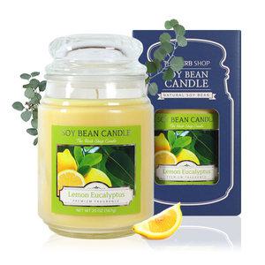 더허브샵 소이캔들 유리병 대형 567g 레몬 유칼립투스 양키캔들 아로마향초 허브향 꽃향