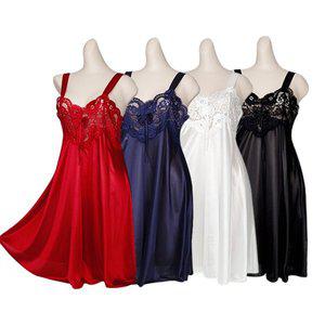 [마메든]새틴 후레아 슬립(임부가능)/원피스슬립