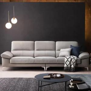 [쉐우드가구] 베누스 천연통가죽 소가죽 소파 3.5인용 / 국내제조 자재등급 E0