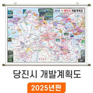 2035 당진시 개발계획도 / 족자(中) 중형 150x111cm - 최신판 당진 지도 부동산 도로 철도 전도 지도코리아