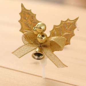 크리스마스 케익 장식 나뭇잎금색 50개입 / 케이크 데코 픽 택 픽스 토퍼 만들기