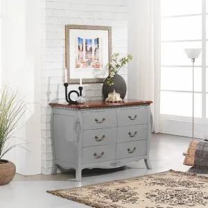 [퍼니프랑] 수입 유럽형 빈티지 엔틱가구 RG 12 샤인 그레이 수납 양서랍장