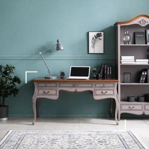 [퍼니프랑] 수입 유럽형 빈티지 엔틱가구 RG 22 아트퍼니 그레이 중역 책상