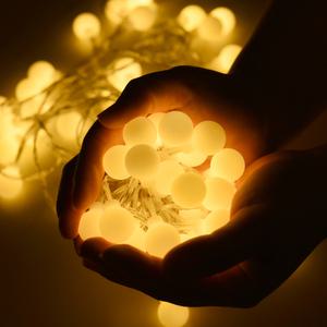 LED앵두전구 방수형 알전구 건전지 50구 줄조명 캠핑용 텐트 벽트리 리모컨