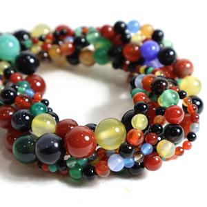 선우몰 칠색마노 원석팔찌재료 DIY재료 팔찌제작만들기 염주 천연석 비즈 악세사리 부자재