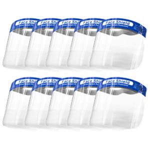 페이스쉴드 안면보호 보안경 투명마스크 밴드형 10개 얼굴가림막 고휘도필름 방역마스크 안면보호