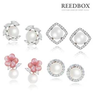 [리드박스] [선물포장] 단아한 혼주한복 담수진주 귀걸이 4종택1