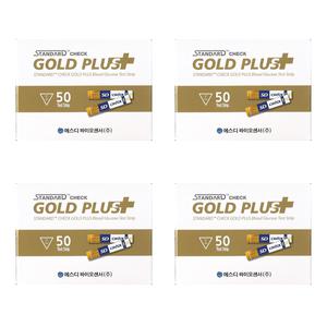 에스디바이오센서 스탠다드체크 골드플러스 혈당시험지 혈당측정검사지 4박스 200매 - 27년 05월